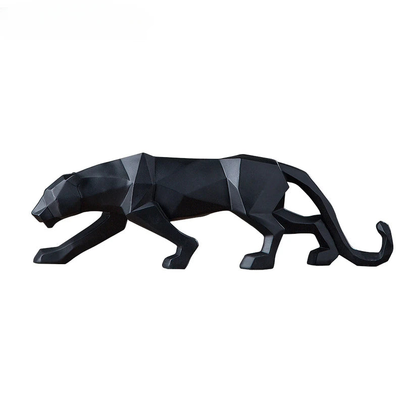 Escultura Decorativa Leopardo Geométrico